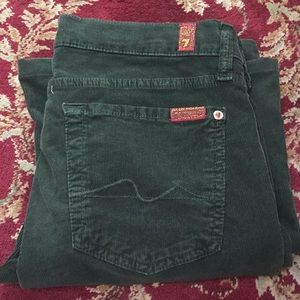 7 for all Mankind Green Chord pants